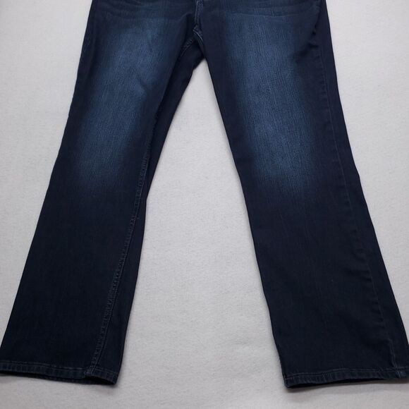 Lee Casual Button Zip Denim Medium Wash Jeans Womens Size 18 Blue - Picture 6 of 9